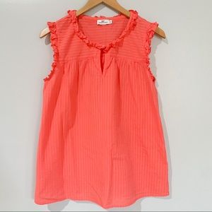 🐳 Vineyard Vines Ruffle Coral Blouse 🐳